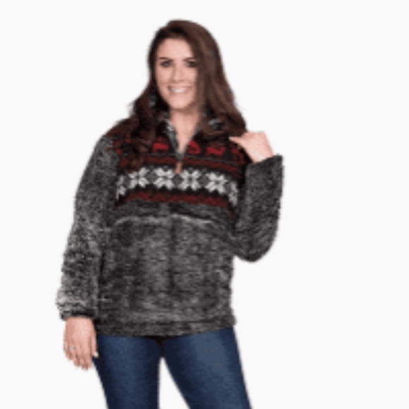 Simply Southern Sherpa Deer Design Pullover - Picture 2 of 2